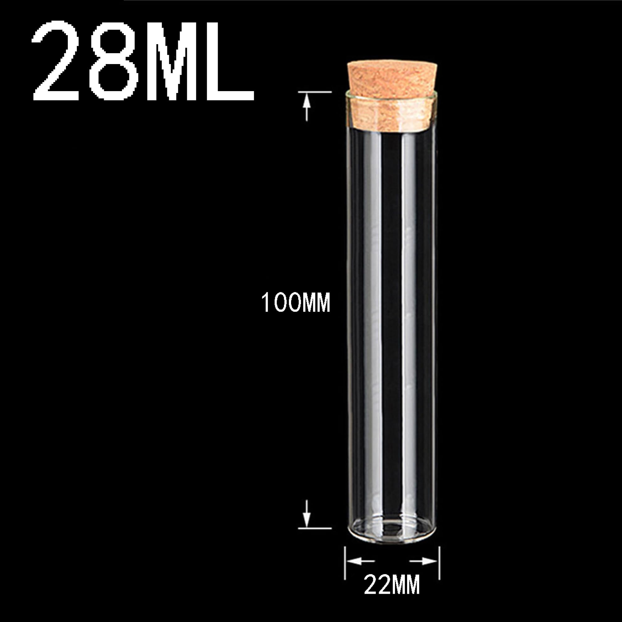 16pcs 28ml Test Tube with Cork Stopper,Mini Vials with Corks,Small Glass Vials with Cork.