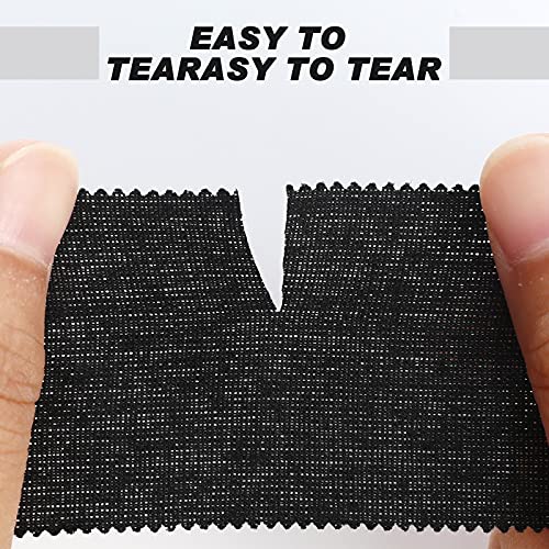 4 Pcs Pre Wrap Tape Athletic Finger Wrist Tape Sports No Sticky Residue Very Strong Easy Tear First Aid Injury Wrap For Athletes Trainers Boxing, 1.5 Inch X 33 Feet (Black, White) #TOP3
