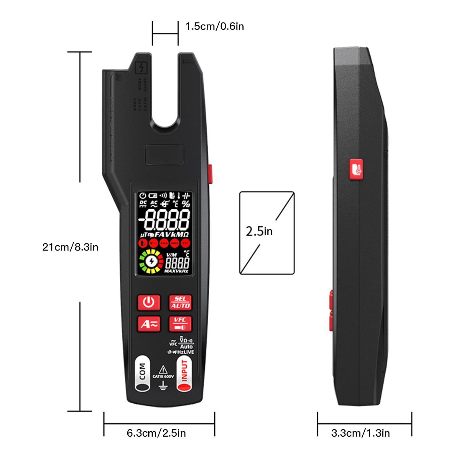Jeanoko Digital Color Screen Clamp Multimeter with VFC Function for Electrical Maintenance
