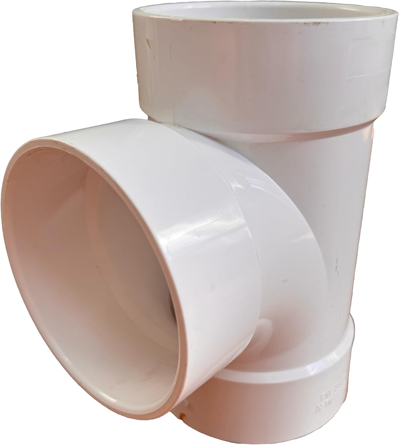 4 inch PVC DWV 8 Pack (Drainage Waste & Vent) 90 Tee, Hub X Hub X Hub Solvent Weld (4" DWV Tee), Solid Core