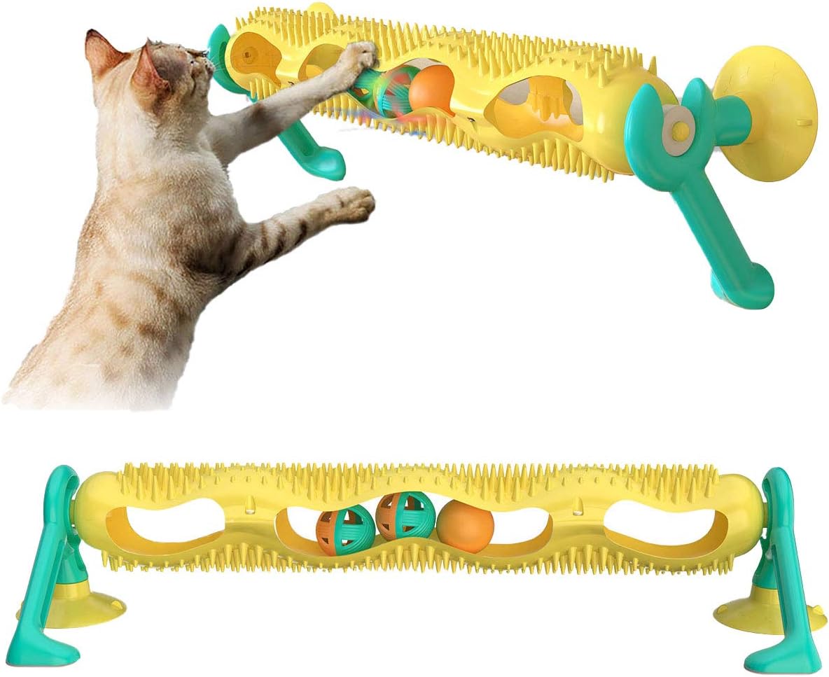 Elvesera Cat Ball Toys for Indoor Cats,Cat Toy Track with Ball Come with a Mint one for Cats Chasing for Fun,Which for Indoor Cats Funny…