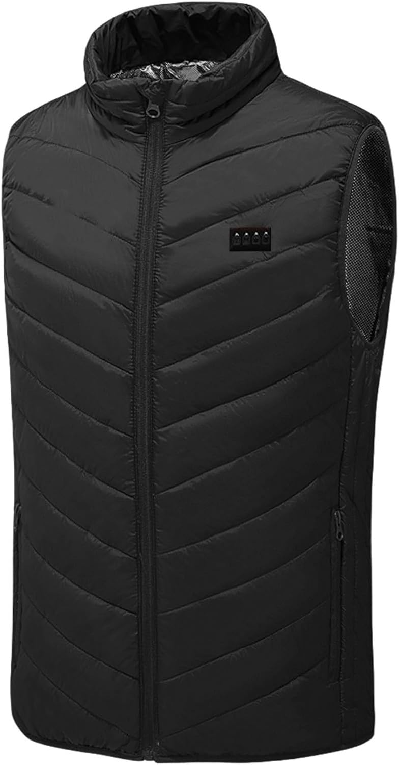 Heated Vest for Women and Men Quilted Lightweight Sleeveless Packable Down Puffer Heating Vest (Battery Not Included)