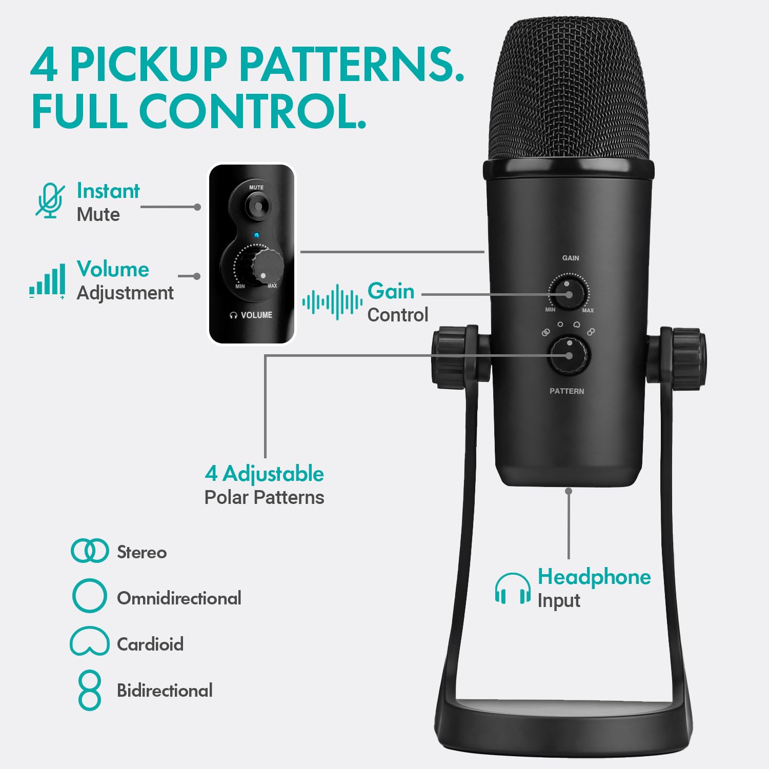 Movo Set di apparecchiature per podcast USB per 2 - Interfaccia USB con 2 microfoni a condensatore UM700 - Hub alimentato a 4 porte per streaming, podcasting, interviste (con 2 microfoni)