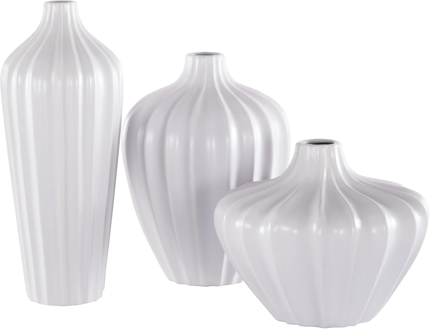 SAFAVIEH Home Collection Clea Ivory Ceramic Decorative Vase Set of 3