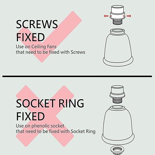 Miniatura 7 de Cubiertas de luz para ventilador de techo - Kit de repuesto de lámpara de pantalla de vidrio transparente para kits de luz de ventilador de techo.