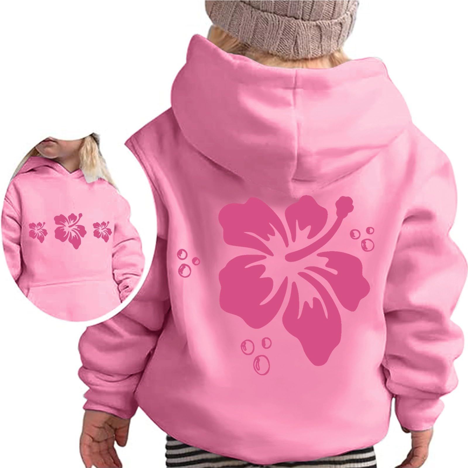 HGWOPGASDPink Palm Puff Hoodie Kids Kids Hoodie, Pink Palm Puff Hoodie Kids Fleece, Graphic Logo Design Kids Sweatshirt for Boys and Girls Gifts for Kids Hoodies Y2k
