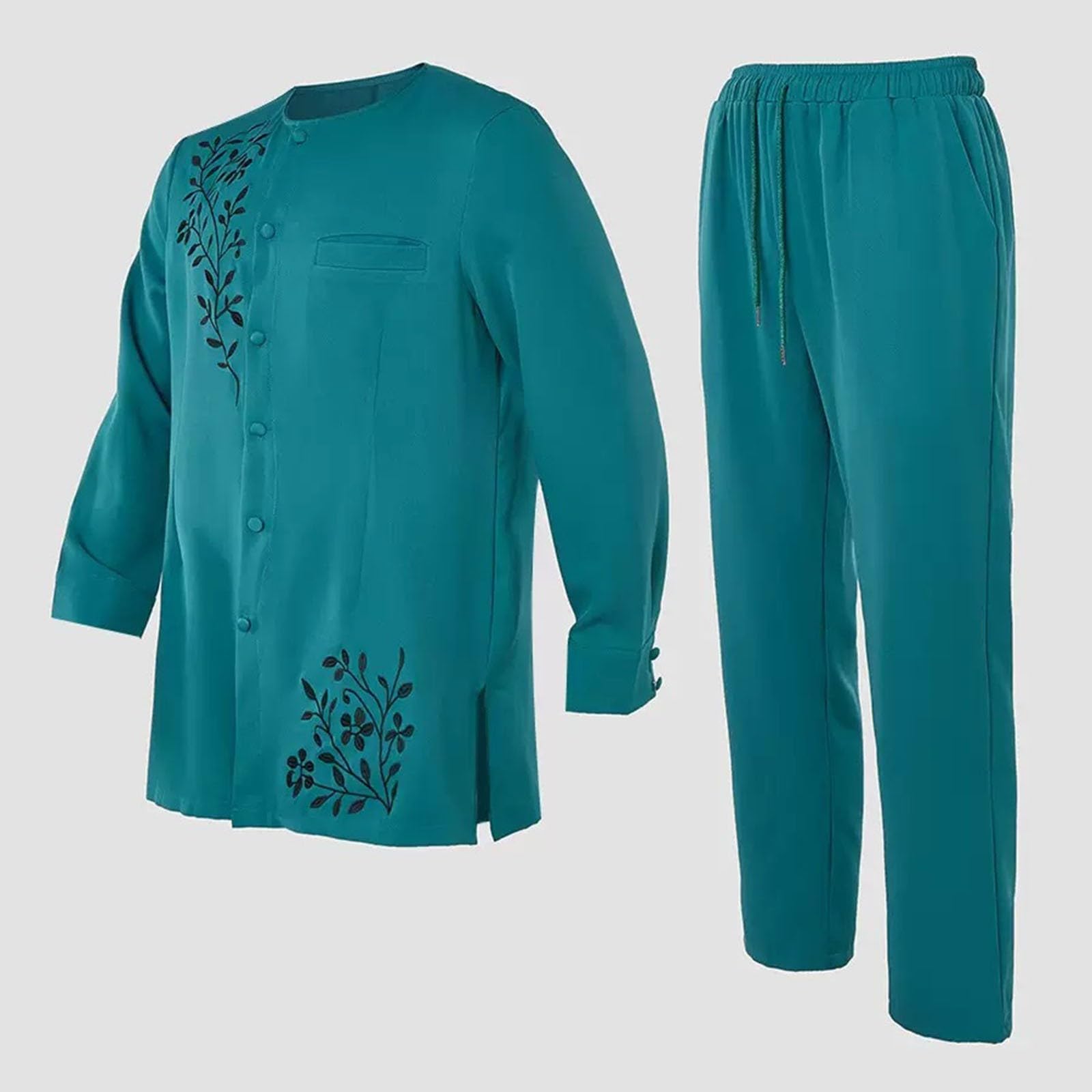 Elegante bestickte Thobe Robe für traditionelle Abaya Kleidung formelles langes Herrengewand