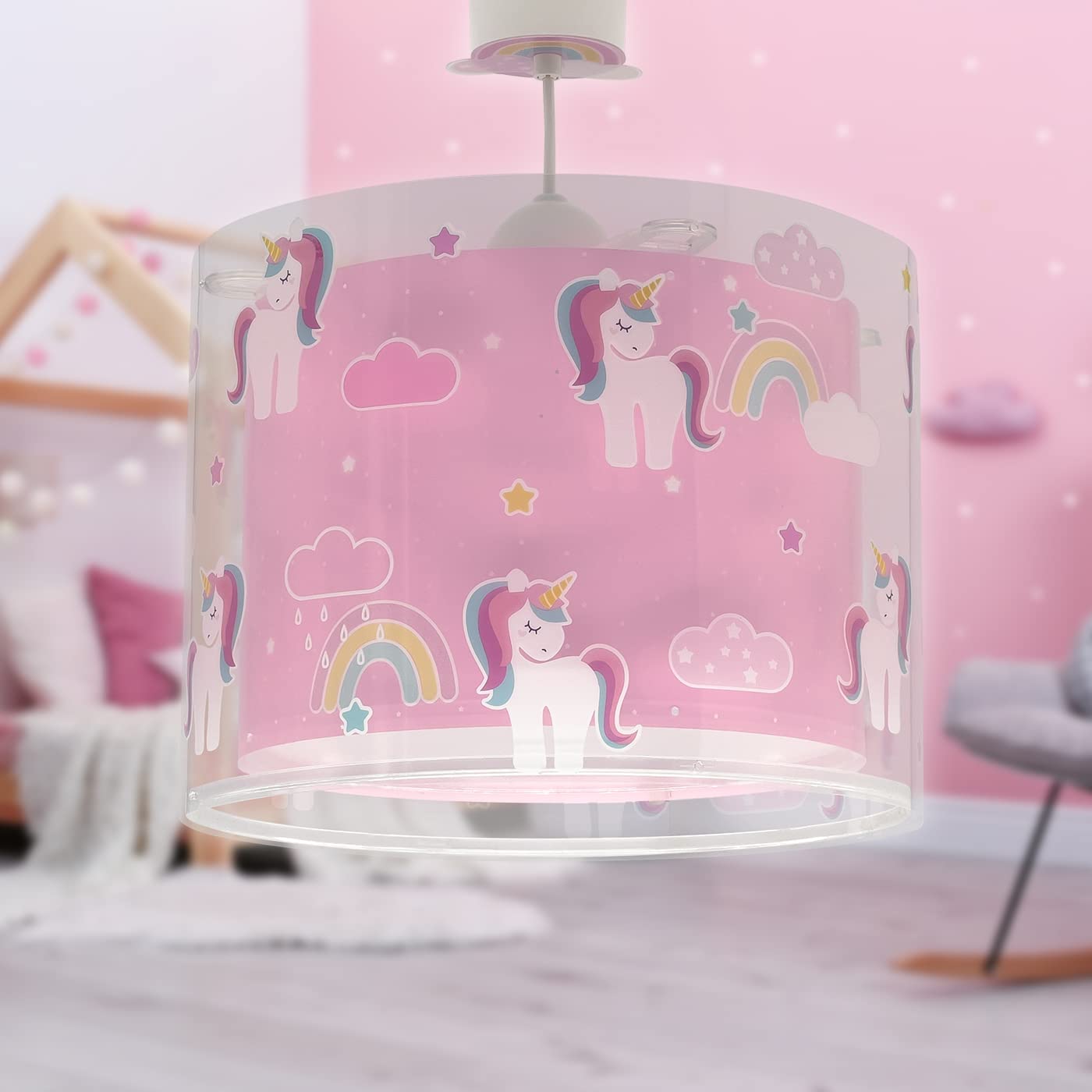 Dalber Lámpara de techo infantil Unicornios Animales Unicorns, lámparas infantiles