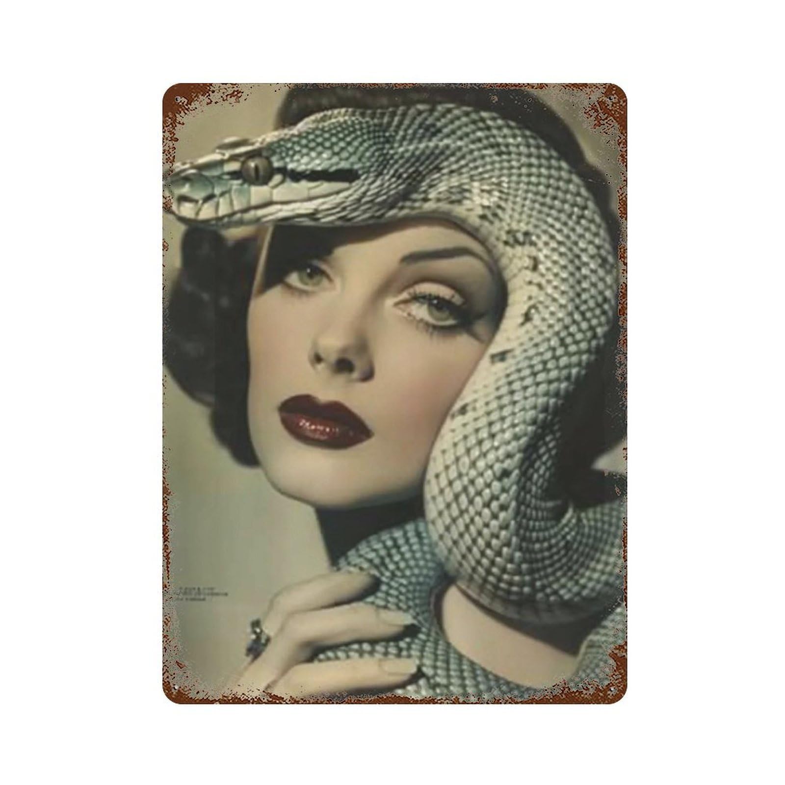 WUJHGRSG Vintage Medusa 03 Wall Art Retro Iron Vintage Metal Tin Sign Poster Modern Decor for Home Cofffee Club Bar Shop Style 40x30cm