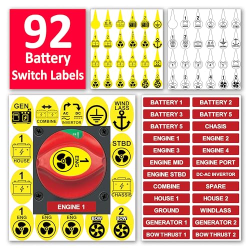 Littversions 72 Autocollants Isolateur Batterie Blue Sea 7902