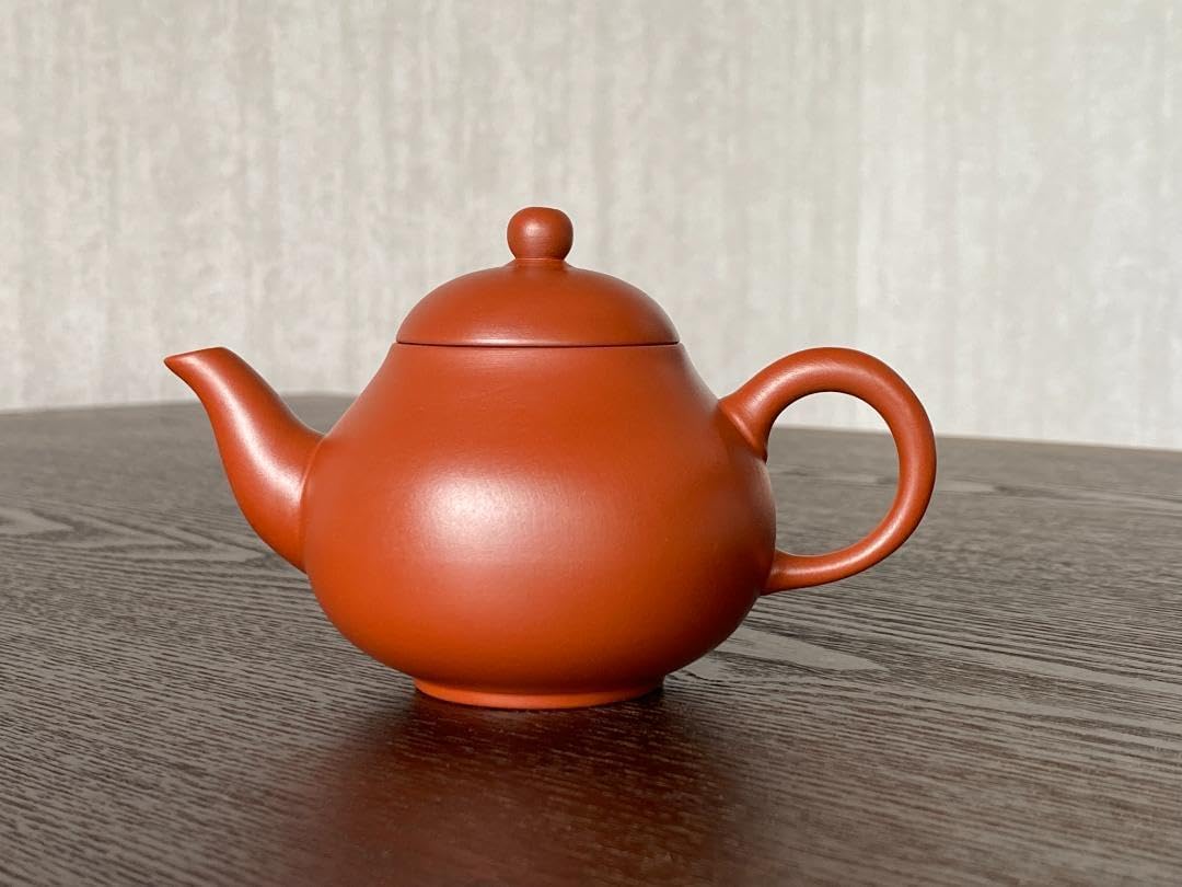 中国古美術・宜興原鉱紫泥底槽清泥石瓢急須・紫砂壺・底款：冰心道人紋・盖款：程寿珍 中国古美術・宜興原鉱紫泥底槽清泥石瓢急須・紫砂