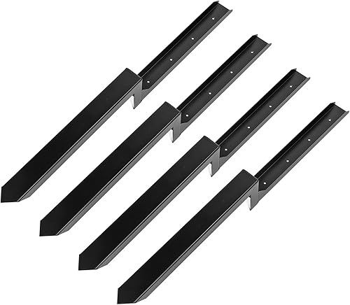 Reparación de postes de valla, valla, poste en T, base de poste de 4 x 4, estacas de reparación de poste de valla de acero con diseño en forma de H,