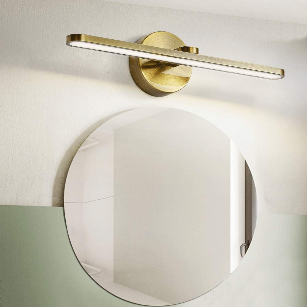 Led Luświatła Łazienka Lampa Ścienna, Luprzednie Światło Makijaż Oświetlenie Łazienka Ramka Zdjęcie Oświetlenie Latarnia Ścienna, Ciepły Biały 3000K, 30Cm