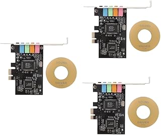UKCOCO Soundcard 3pcs pcie pcie to 5.1 internal sound surround Sound Cards