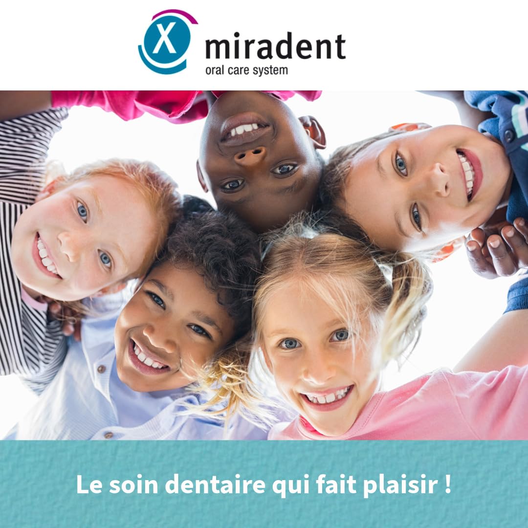 Miradent Mira-2-Ton® Lot de 50 comprimés à croquer à colorier en tant que test de plaque avant le brossage des dents prouvé fiable et motivant, sans érythrosine et sans gluten