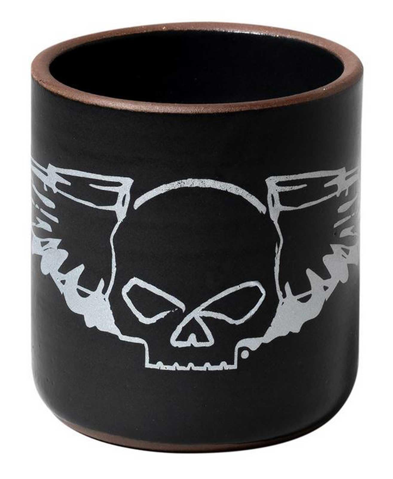 Harley-Davidson 陶器灰皿 Amazon.com | Harley-Davidson Willie G Skull Silver Wings Handmade