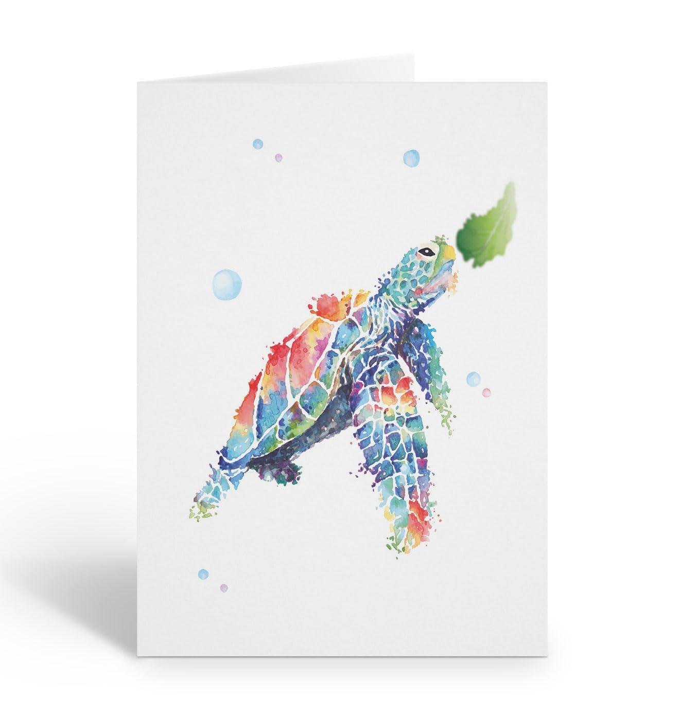 Stonehouse Collection Sea Turtle Note Card Set, 10 Elegant Watercolor Ocean-Inspired Stationery with Envelopes - Made in America