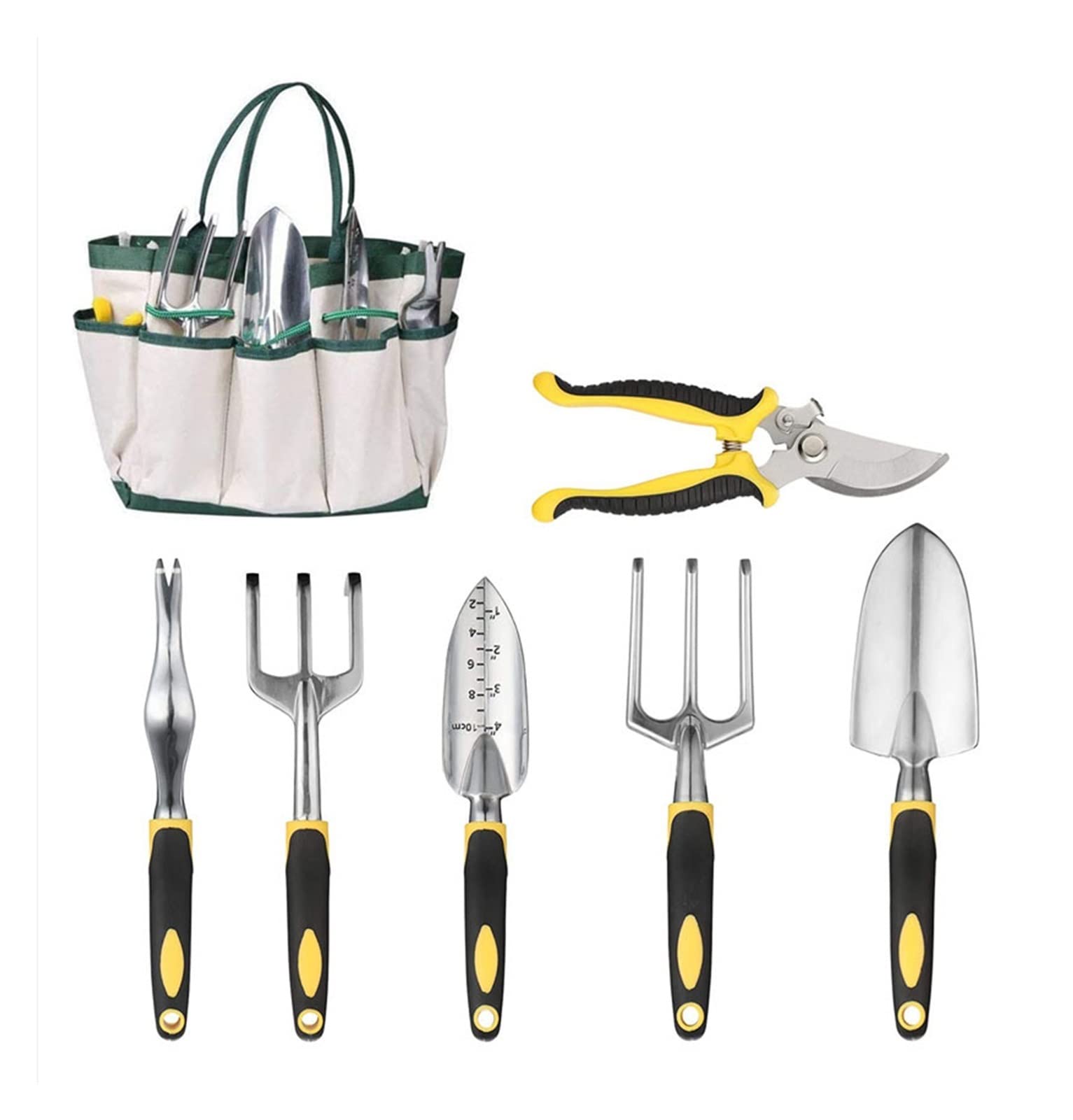 Ensemble d'outils de jardin Outils agricoles de jardin Ensemble de 3 pièces Pelle pratique Ciseaux Outils à main multifonctions Fournitures de culture de jardinage (Couleur : Motif 04, Taille : Moyen