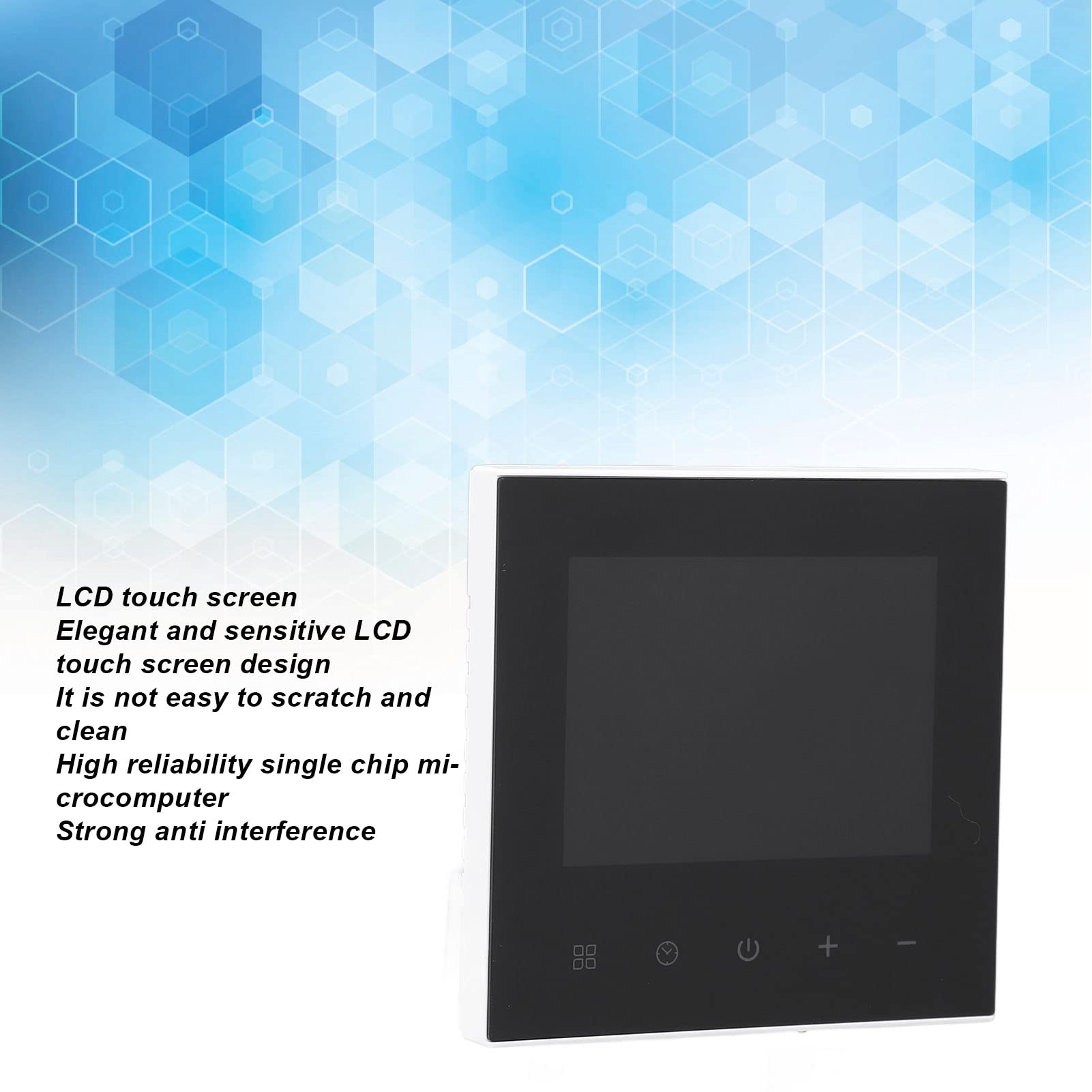 Inteligentny termostat WIFI Programowalny regulator temperatury z ekranem dotykowym LCD APP Sterowanie głosowe Ukryta instalacja do domowego biura