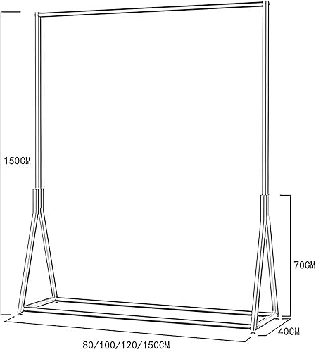 Miniatura 6 de Perchero moderno para ropa, perchero de metal resistente para el hogar o tienda de ropa, gran capacidad, perchero para colgar ropa (tamaño 47.2 x