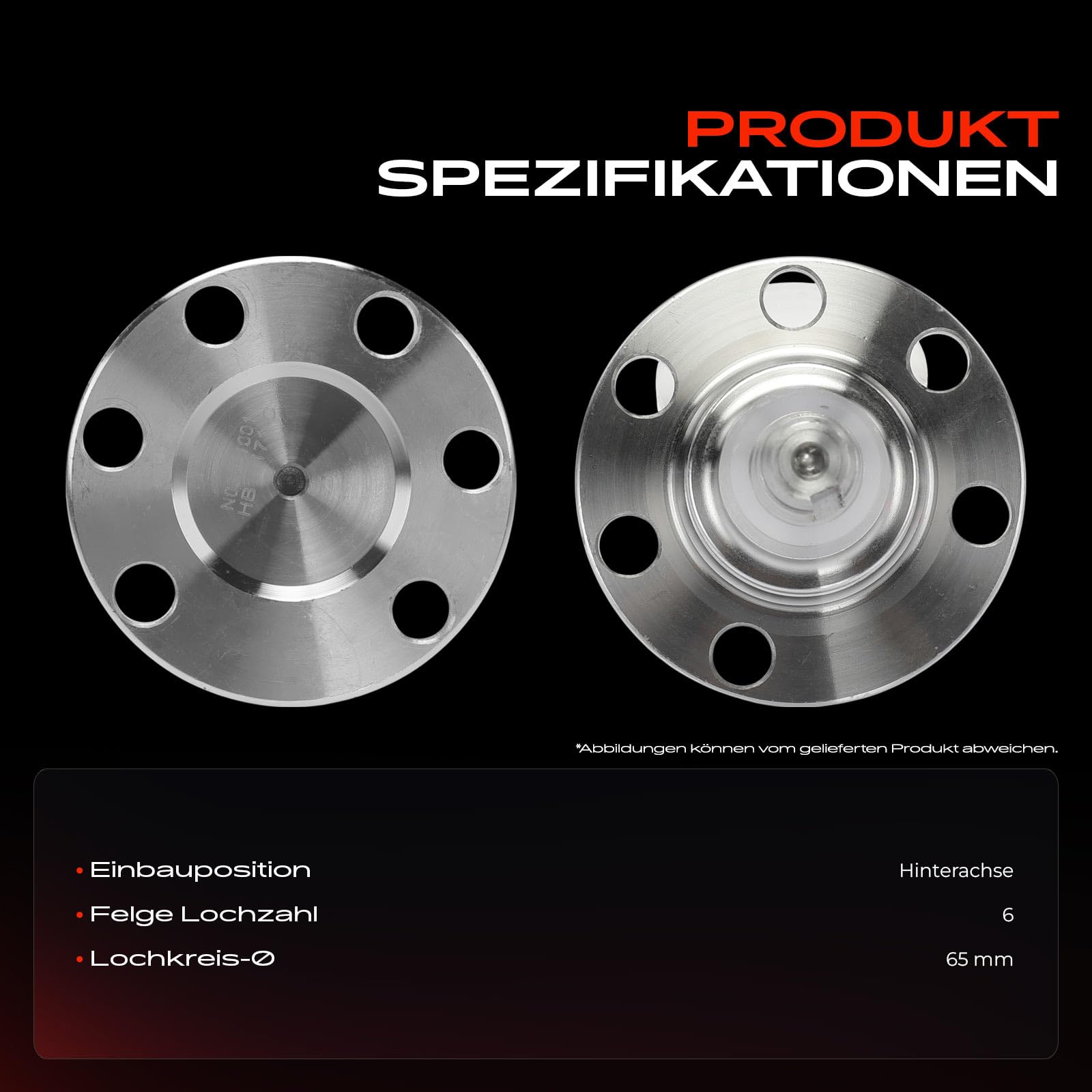 Frankberg 2x Mozzo ruota Set di cuscinetti ruota Assale posteriore sinistro destro Compatibile con Polo 6N2 Arosa 6H1 Golf IV Cabriolet 1E7 Golf III 1H1 80 893 894 8A2 Replace# 357501117