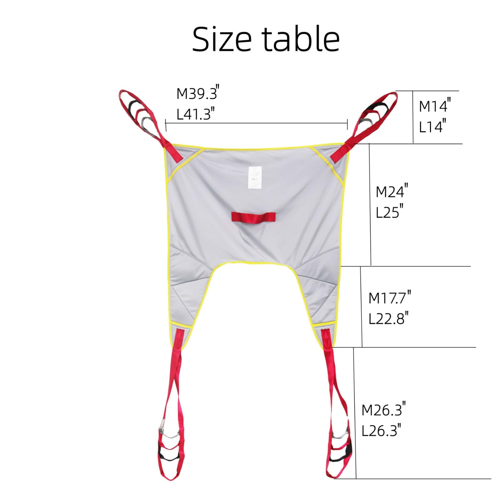 Arnés Elevación Paciente Cuerpo Completo, Grúa de Paciente, Eslinga De Elevación,para Posicionamiento Y Elevación De La Cama,Enfermería, Fácil de Usar Large