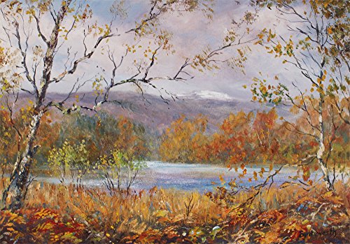 Lithographie de Butterworth Loch Kinord par Howard - Tableau art et paysage