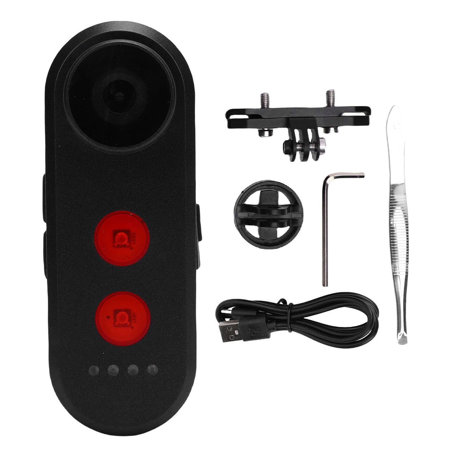 SENECESLI Vista Posteriore in Bici con Luce di Coda, Registratore Ciclistico da 1080p con Batteria Ricaricabile da 5000 MAh per Mountain Bike, Bici E (32G)