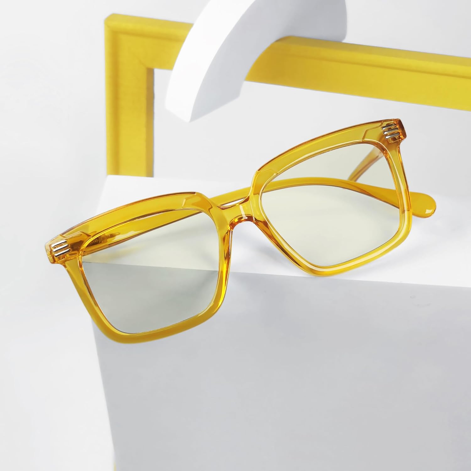 Eyekepper 4-pack Reading Glasses Blue Light Blocking Square Computer Readers Women