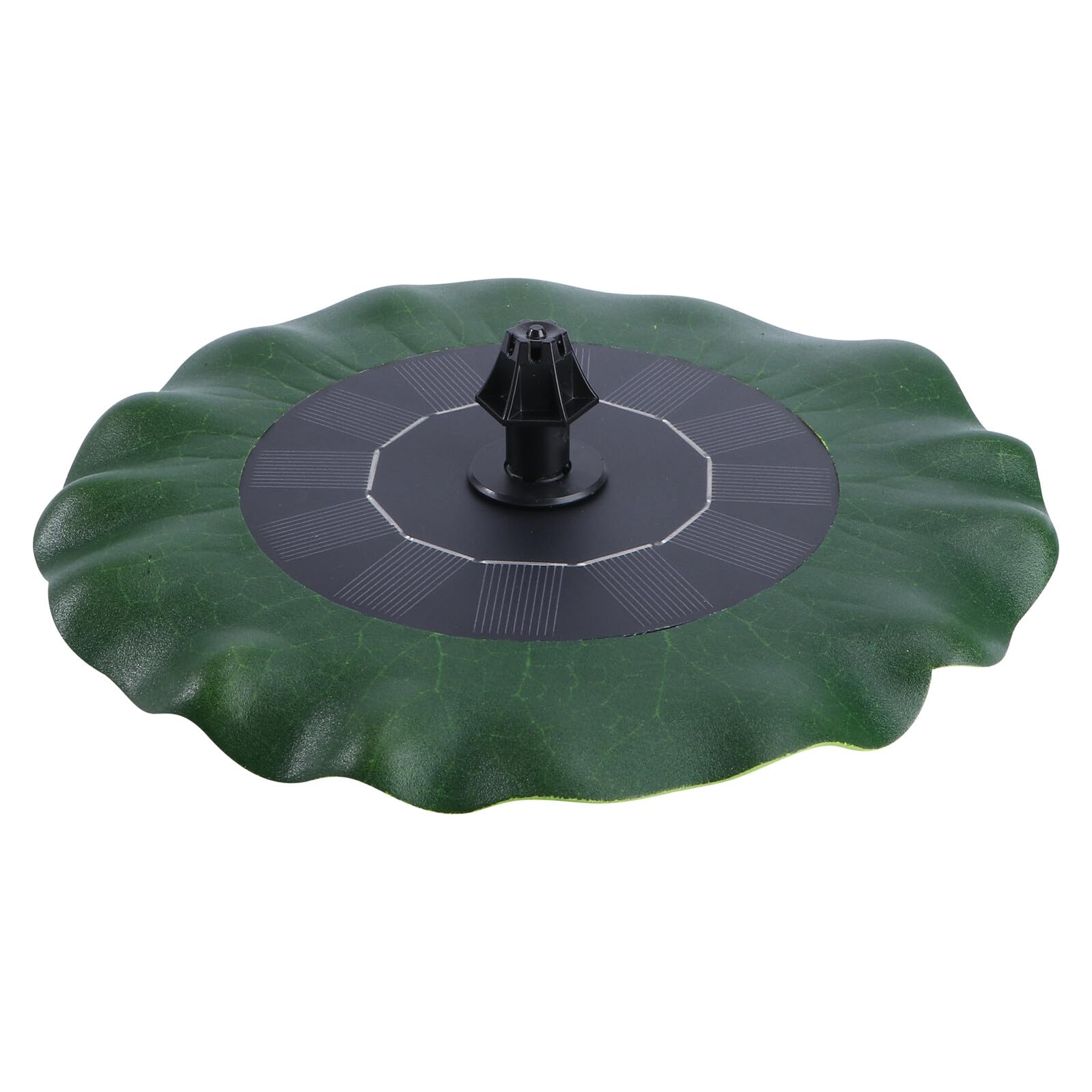 Hemobllo Pompa Acqua Solare Galleggiante Forma di Foglia di Loto per Fontana da Giardino Vaschette e Laghetti Pompa Dc Brushless Automatica Senza Batterie Decorazione Esterna Verde