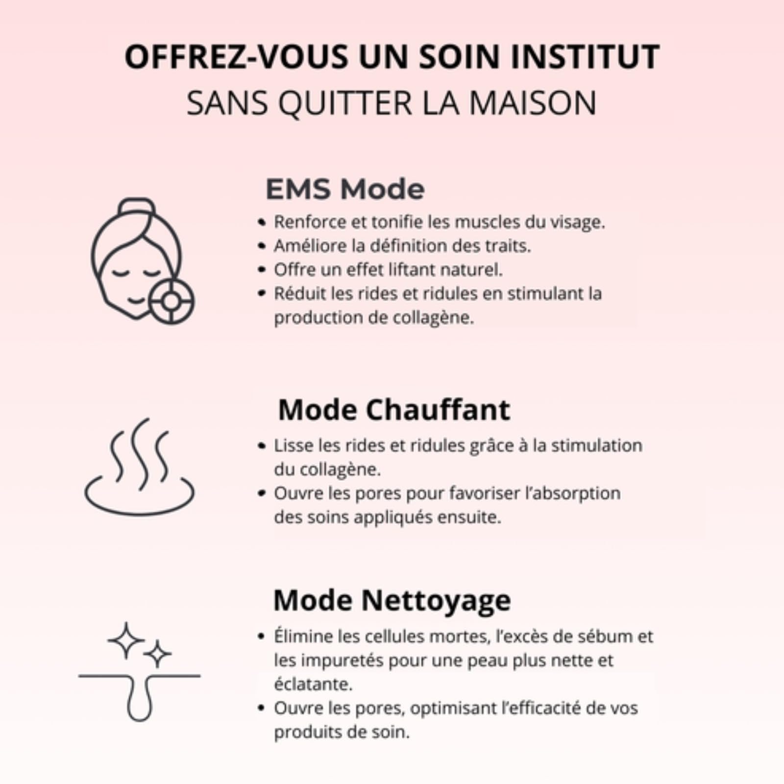 NOVASKIN SCULPTEUR FACIAL LED 7-EN-1 - Appareil de Massage Visage Multi-Fonctions, Soin Anti-Âge (Blanc)