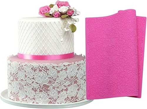 Miniatura 4 de Prensa de flores de rosas de silicona y alfombrilla de estampado de fondant para decorar fondant, herramientas para hornear pasteles de goma de