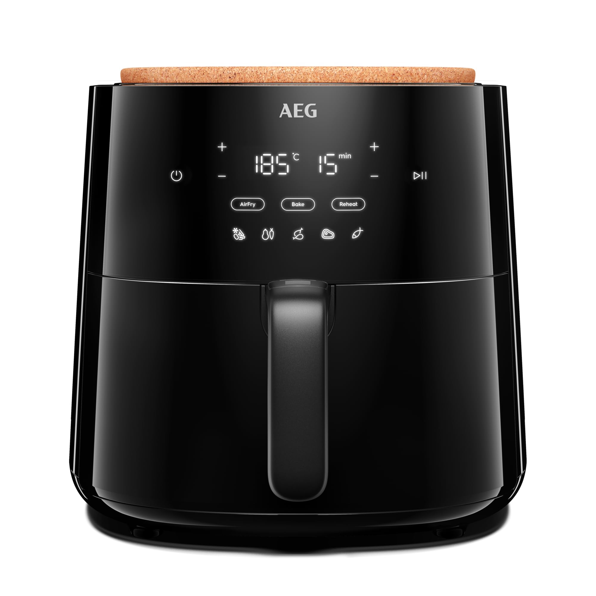 AEG Freidora de aire de 5 litros y 8 programas AAF5B Negro