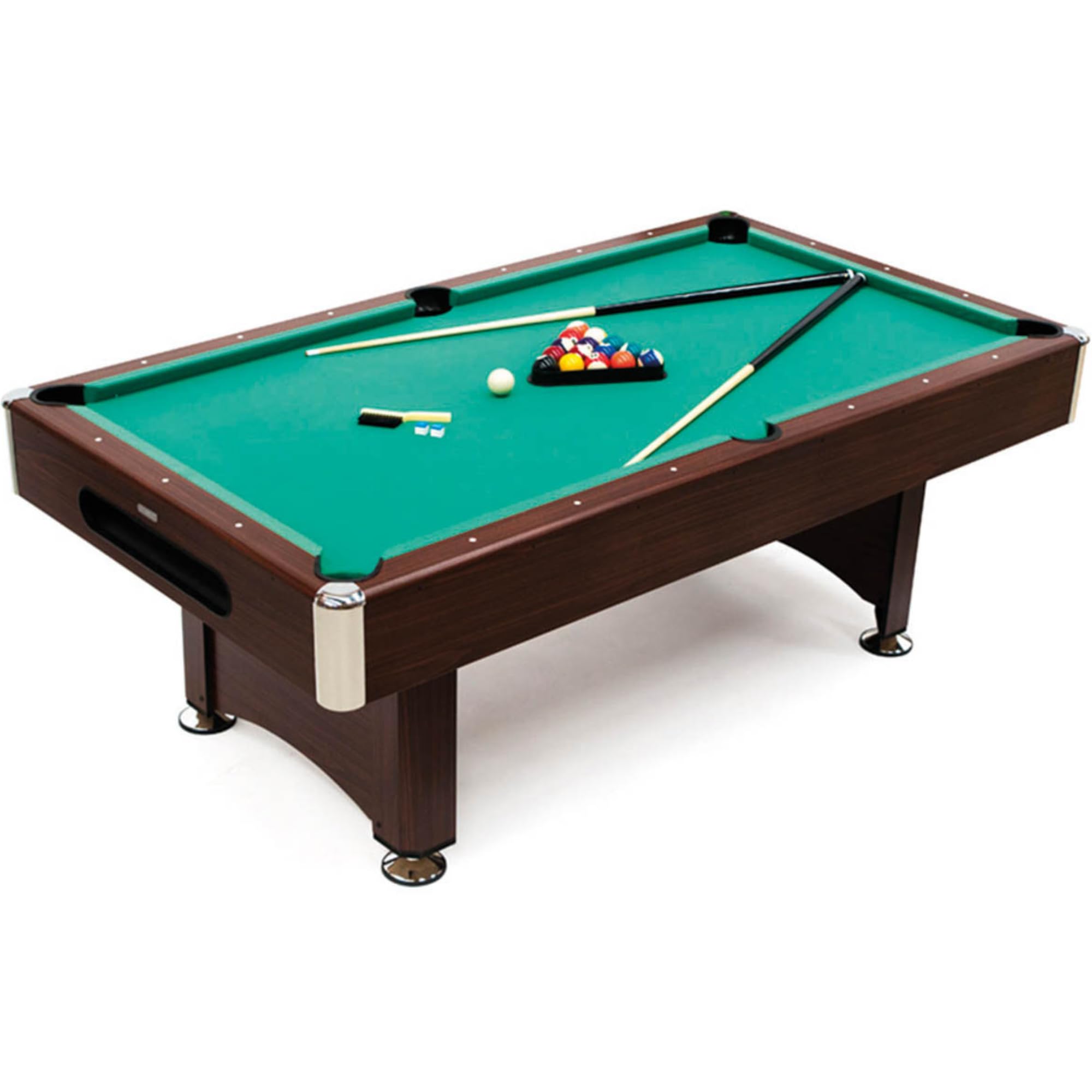 DEVESSPORT Mesa de Billar Semi Profesional Akra 221x122x81 cm | Billar Semi Profesional con Retorno de Bolas | Incluye Juego Completo de Accesorios Listo para Empezar a Jugar