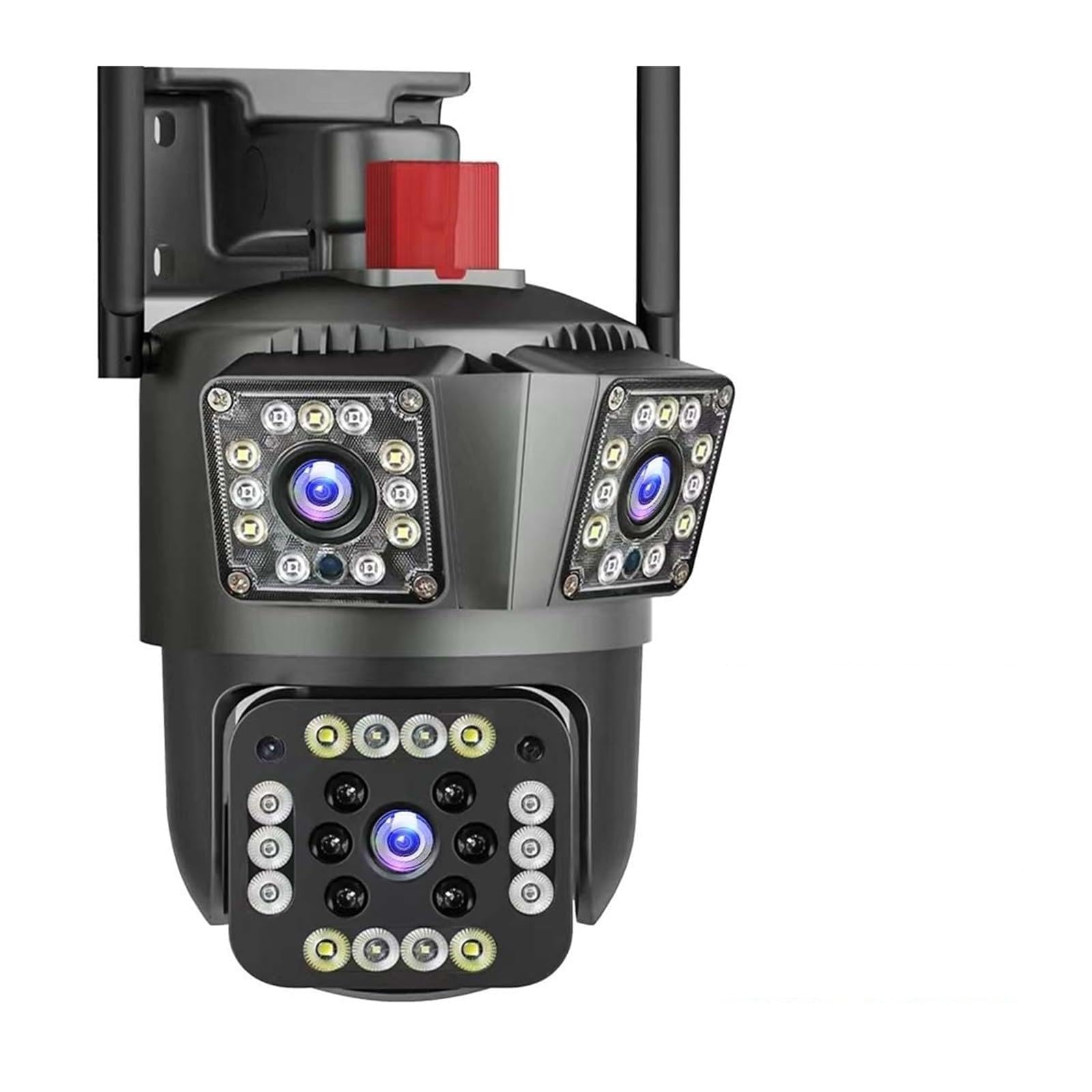 Camara Vigilancia Cámara de seguridad de 12MP 6K Zoom 8X cámara de vigilancia de tres lentes seguimiento automático cámara IP de 8MP cámara CCTV inalámbrica for hogar inteligente(6K 12MP Camera)