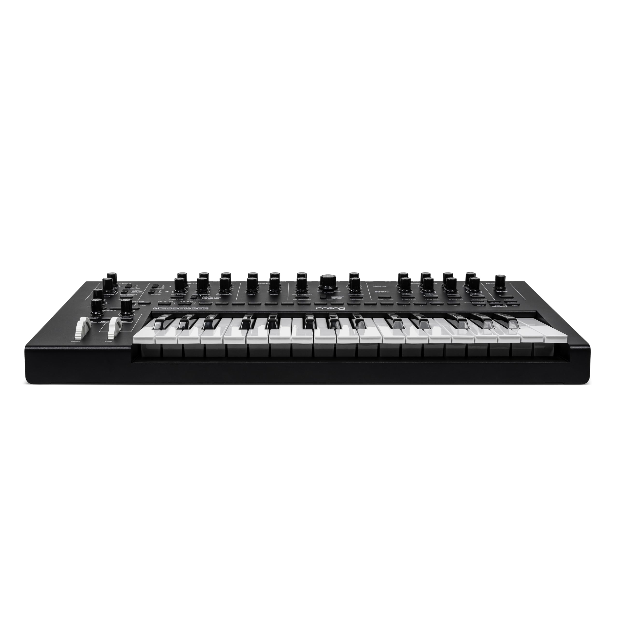MOOG Messenger - Synthétiseur Monophonique Analogique Nouvelle Génération avec Clavier 32 Touches, Séquenceur 64 Pas, 256 Préréglages et Compensation RES BASS