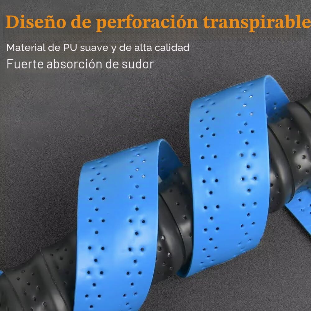 6 Bandas de Agarre para Raquetas de Tenis, Bádminton, Squash, Cinta Autoadhesiva Antideslizante