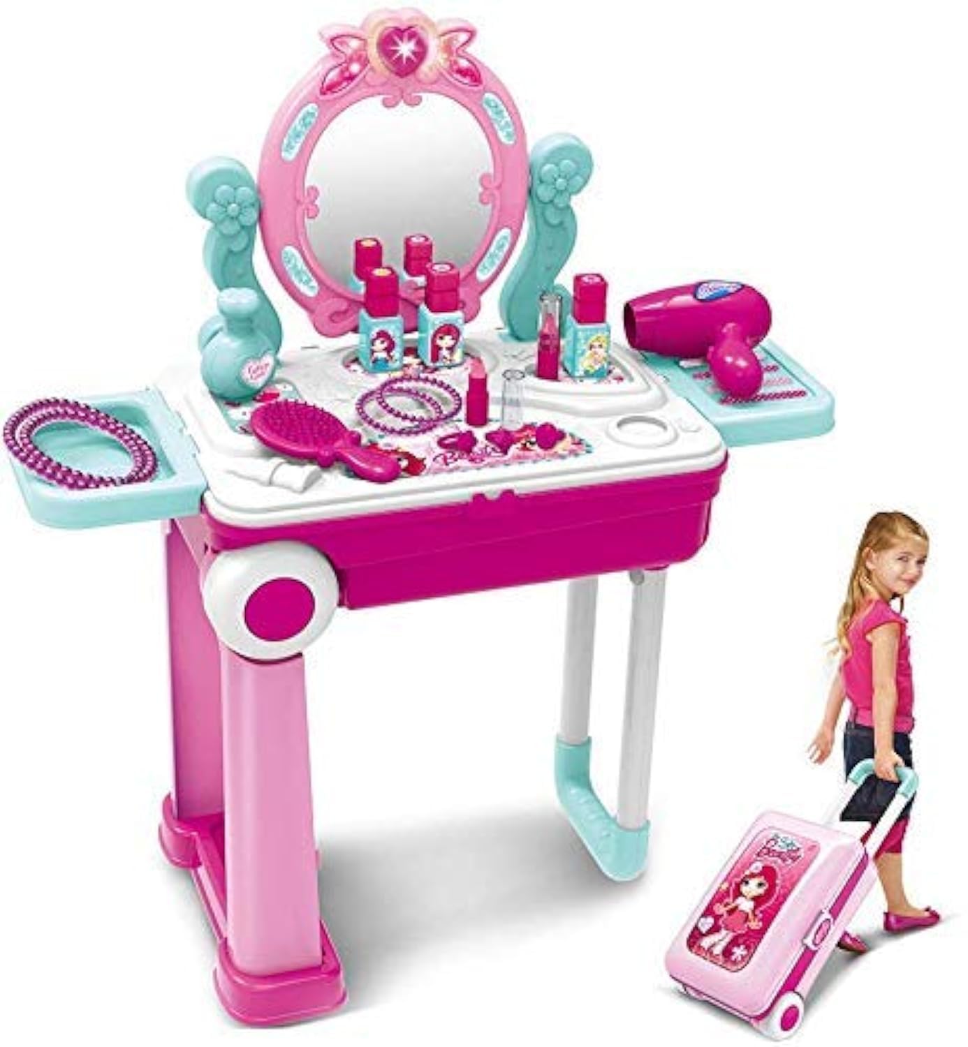 Rubela Khilona House Makeup Kit For Girls Toys, Beauty Set For Kids Girls, All Makeup Set Accessories For Kids Girls (Makeup Set Travel Trolley Bag), Multicolor (B08HSGNLY5) Amazon Price History, Amazon Price Tracker