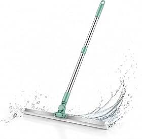 Rodo de Silicone 2 em 1 Multiuso 50cm com Cabo Extensível 64-112cm, Rotação 180°, Antirrisco, Rodo e Vassoura Mágica, Limpeza de Pisos, Vidros, Box e Áreas Externas, Secagem Rápida