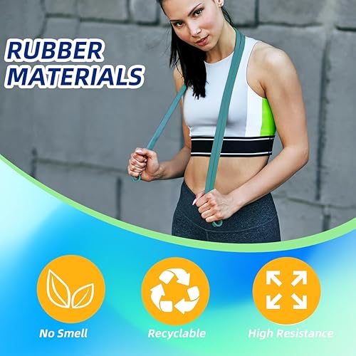 Miniatura 4 de WHATAFIT Resistance Bands,Pull Up Assist Bands Set with Handles, Exercise & Workout Bands with Door Anchor for Men & Women – Home Fitness Equipment