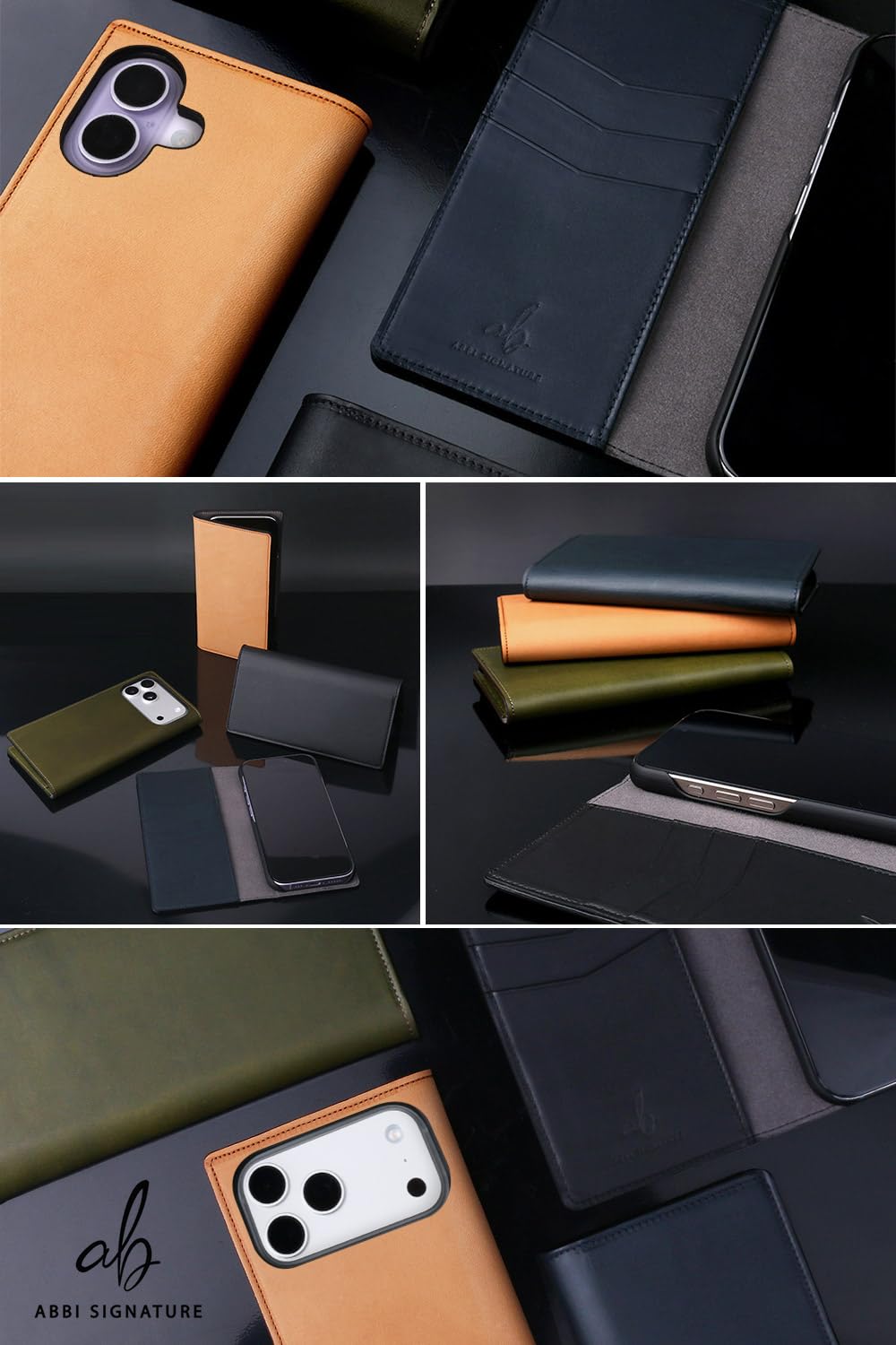 Amazon.co.jp: ABBI SIGNATURE iPhone 17 Pro Max 用 ケース 手帳型
