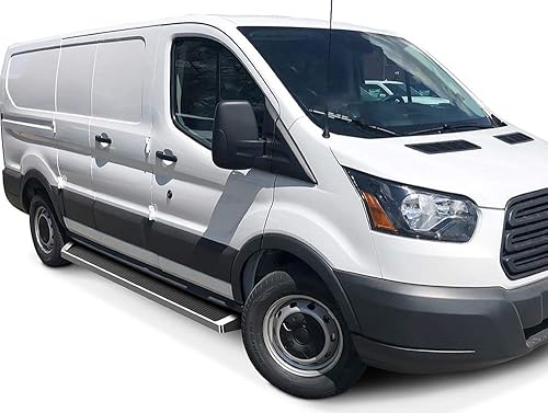 Miniatura 9 de APS Estribos (barras de escalón lateral) compatibles con Ford Transit 2015-2025 Van de tamaño completo de 3 puertas (excluye E-Transit 2022-2025)
