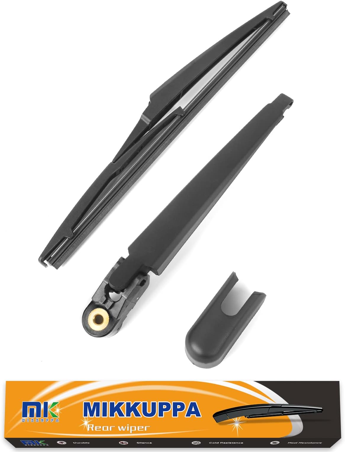 Rear Wiper Arm Blade, Replacement for 2000-2012 Toyota RAV4 - MIKKUPPA Back Windshield Wiper Assembly Replacement - All Season Natural Rubber Cleaning Window