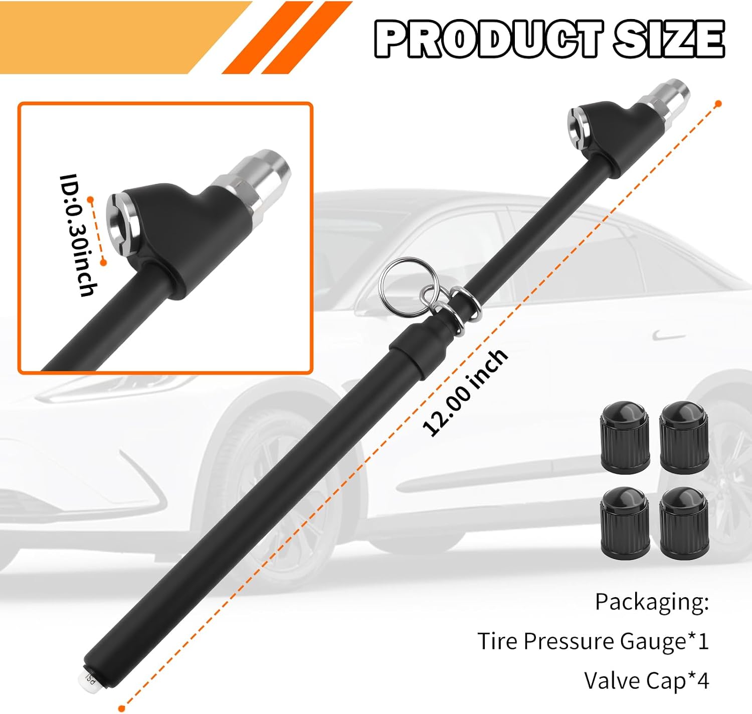 Semi Truck Tire Pressure Gauge,Heavy Duty 10-150 PSI & 1-10 Bar