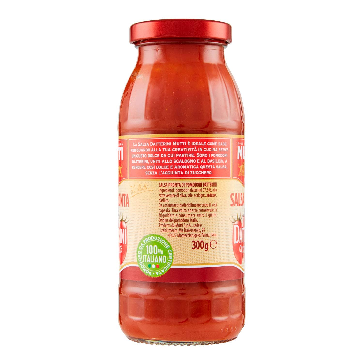 12x Mutti Salsa Pronta Pomodoro Datterini Italian Tomato Sauce for Pasta 300g Ready to Eat! 100% Italian