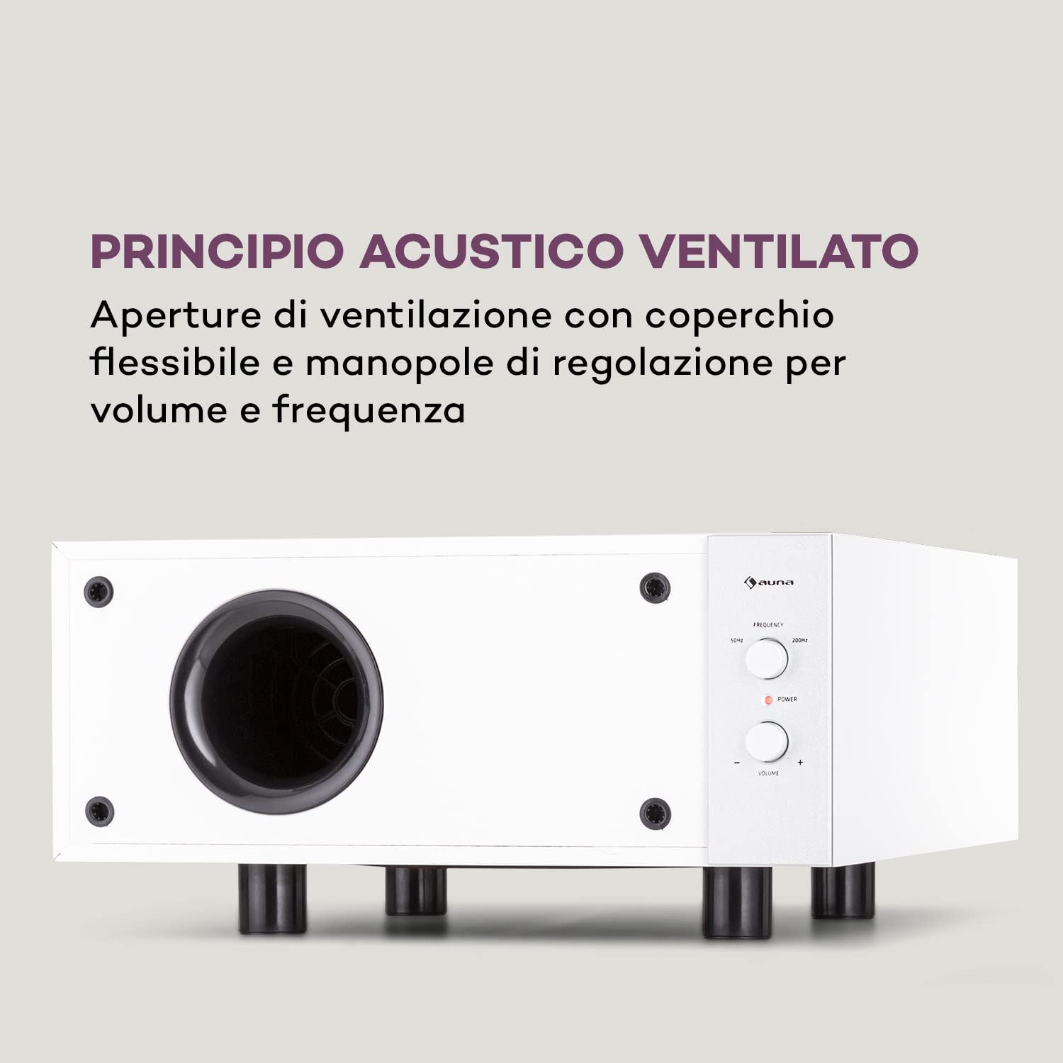 AUNA 2 Subwoofer Passivo, Casse Acustiche Passive 80W RMS con Output Max di 100W, Grandi Bassi, Design Compatto per Sistema Stereo e Home Theater, Amplificatore Subwoofer TV AUX per MP3 e CD