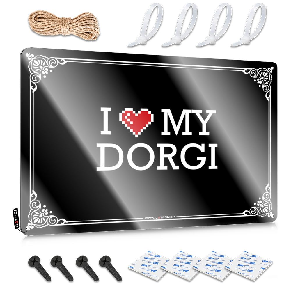 I Love My Dorgi Room Stuff Pub Hanging | Chic Funny Vintage Signs Fun Vintage Metal Wall Decor(30X40CM)