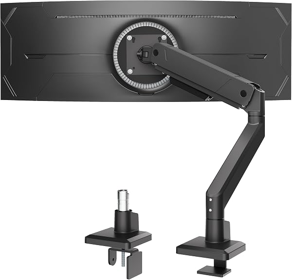 monTEK Single Monitor Arm for Max 45 Inch Ultrawide Screens Adjustable Monitor Desk Mount