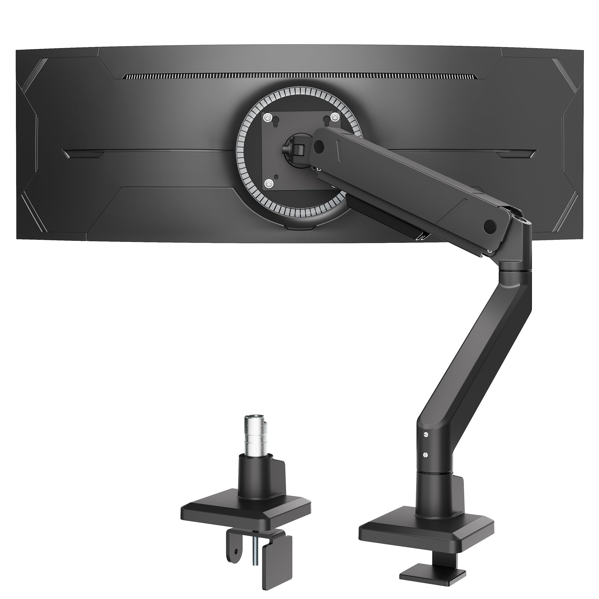 monTEK Monitor Halterung für 17-45 Zoll Bildschirme | Monitor Arm hält 1-16 kg, VESA 75/100, Neigbar, Schwenkbar, Drehbar