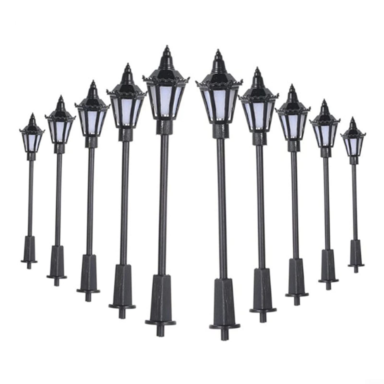Faller H0 LED-Straatverlichting, gebogen straatlantaarn, 3 stuks 180100